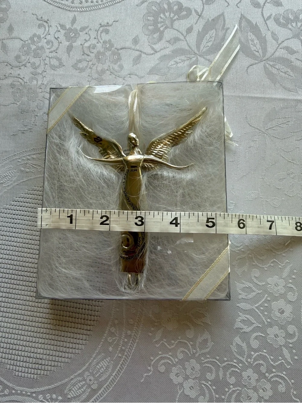 Serenity Mother Teresa Ornament Silver Angel Figurine Wall Home Accent Decorativ